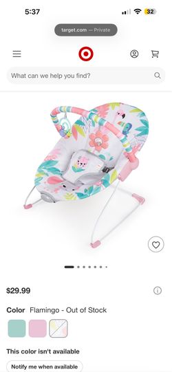 Babygirl Bouncer Newborn Kids Bounce Pink