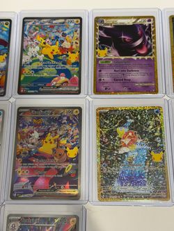 11 Cards from Pokemon 30th Celebration - Pikachu - Magikarp - Mew - Gengar TCG SIR  SR Classic