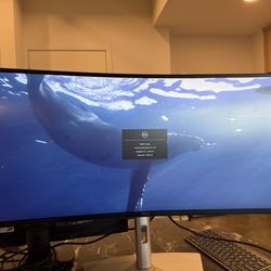 Dell 34" Curved Monitor (FOR PARTS/REPAIR)