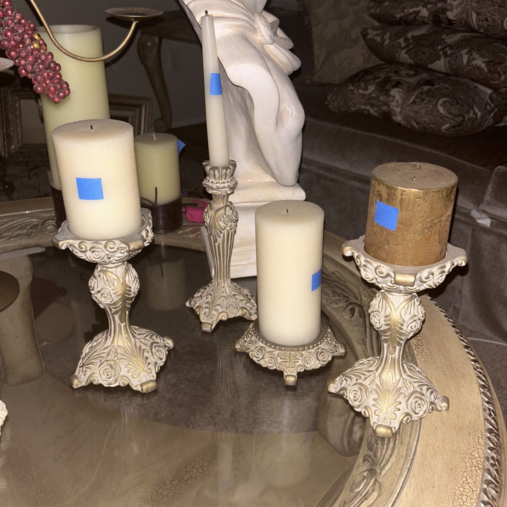 Set of 4 Candles and Candle Holders - Name Your Price