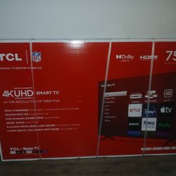 Brand New 75" 4k UHD smart TV W/ Dolby Audio
