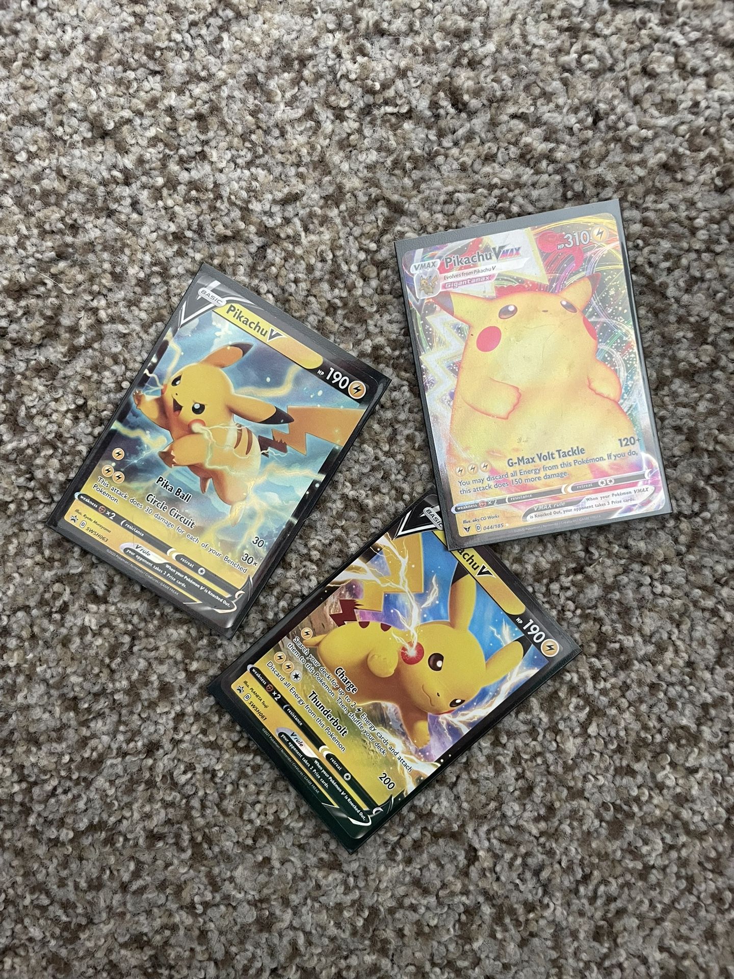 Pikachu VMAX and 2 Pikachu V