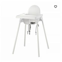 IKEA Antilop High Chair With Tray, Cushion, And Cover
