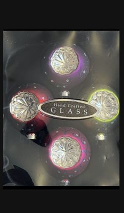 Hand Crafted Glass Ornaments (Set Of 4)