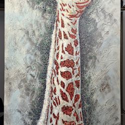 Giraffe Acrylic Painting 48X24