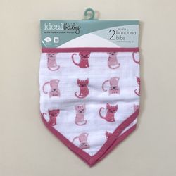 New Ideal Baby Aden + Anais Set of 2 Muslin Bandana Bibs