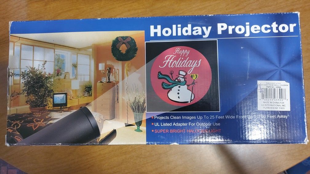 Happy holidays holiday projector