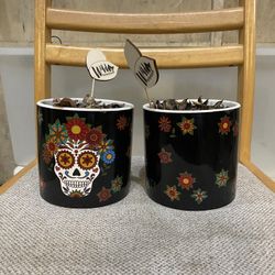 Ceramic Skull Planter