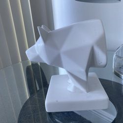 Art Wolf Bear Pig Statue Gift Geometric Abstract Animal Figurines Craft Miniature