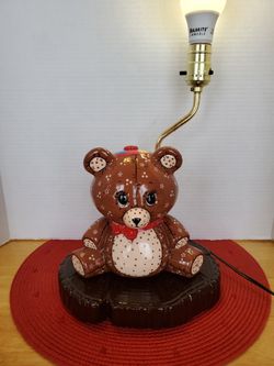 Teddy Bear Ceramic Lamp