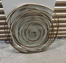Large Gold Metal Spiral Wall Art Decor Modern Circle Wall Piece