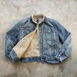 Vintage GAP Denim Sherpa Lined Jacket Women’s  