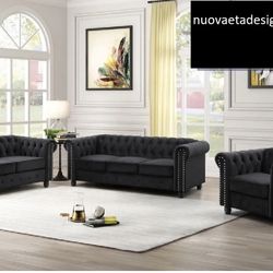 Iberis Collection Velvet Sofa and Loveseat-available in 3 colors-matching accent chair also available -velvet- On Sale  1449.00  Free Delivery 🚚 