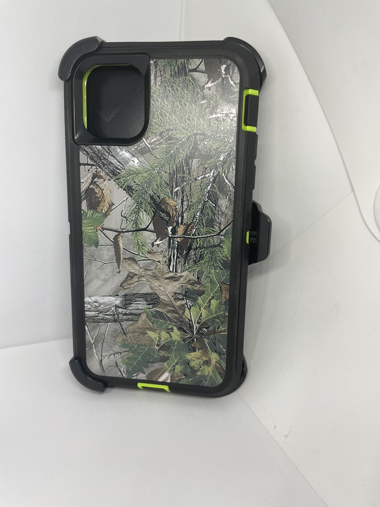 For iPhone 11 Pro Max Green Camouflage Belt Clíp Case
