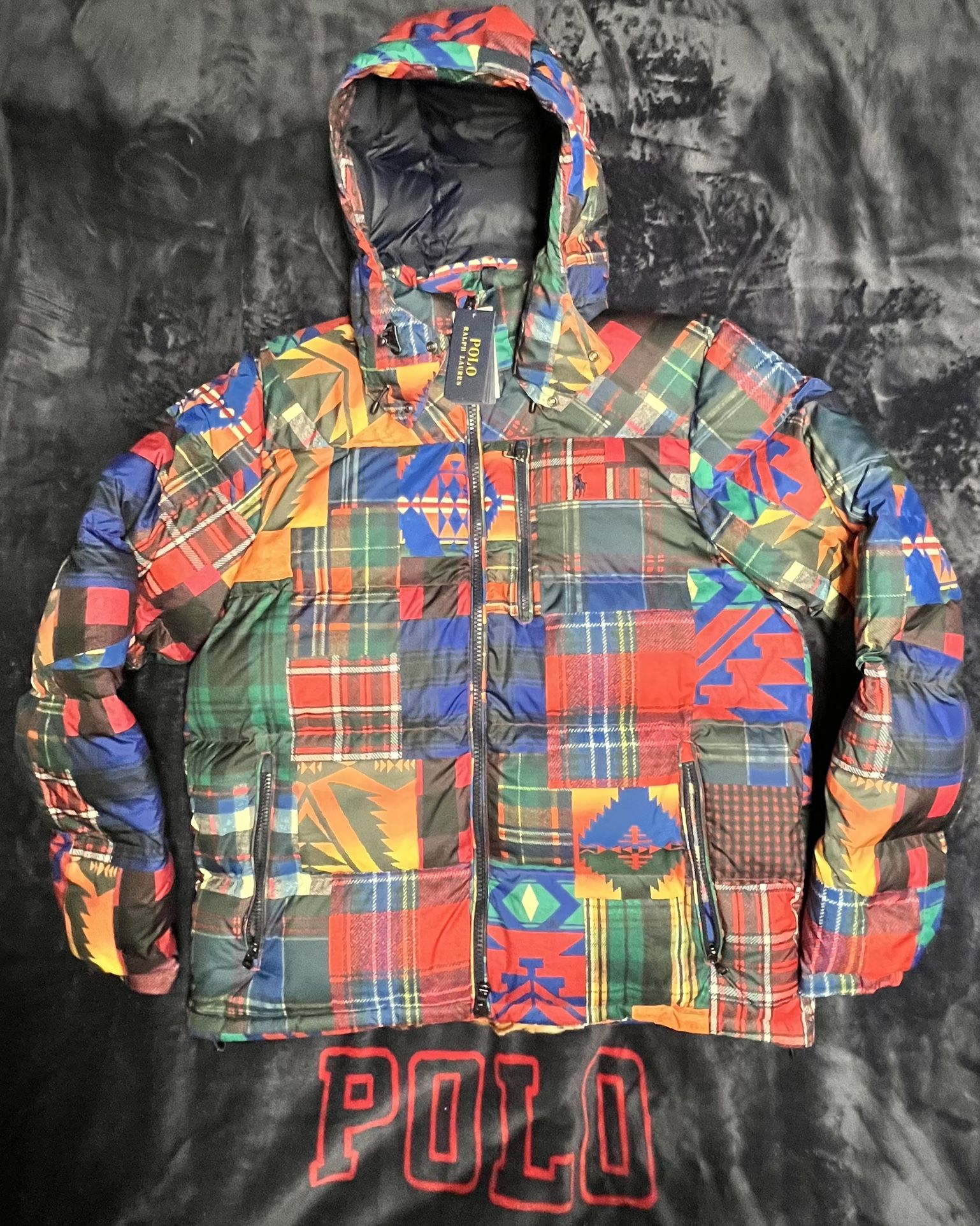 Polo ralph lauren patchwork ripstop cheap down jacket