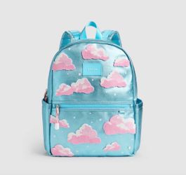 NWT State Bags Kane Double Pocket Backpack Metallic Clouds Retail $145