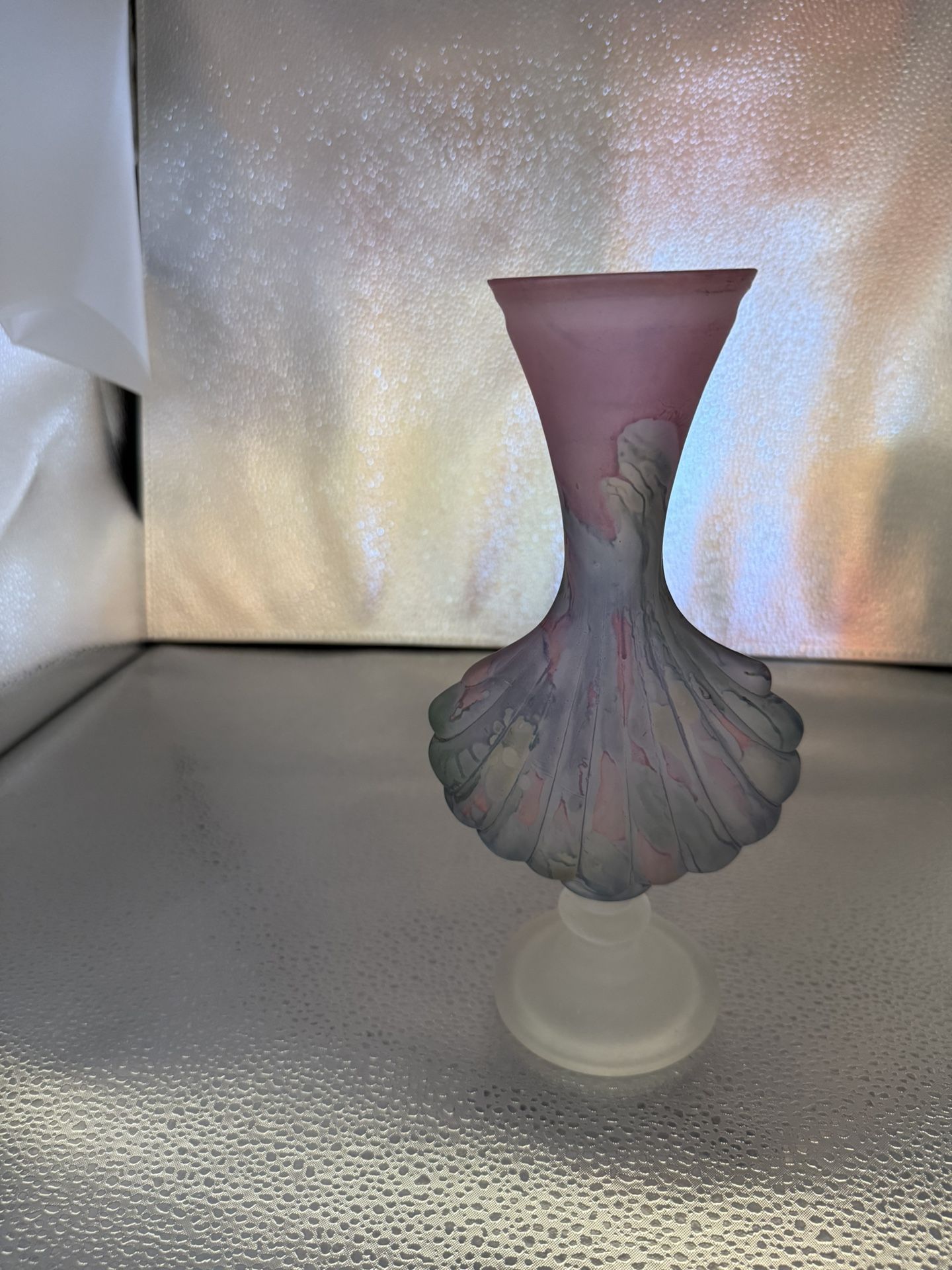 Vintage 1980s Reuven Watercolor Drip Vase