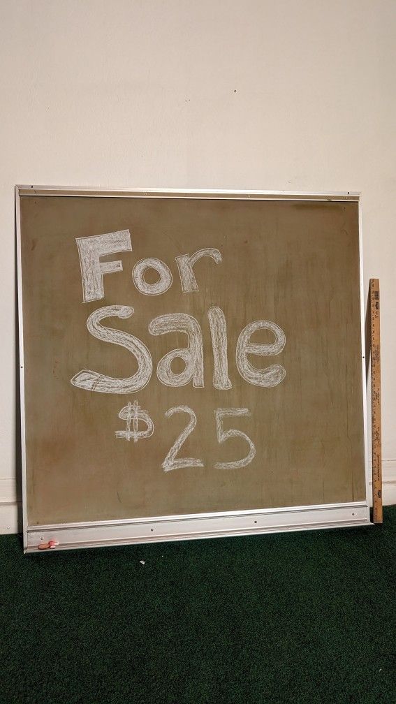 Chalkboard Vintage School Blackboard 48x48 Wall Mounted