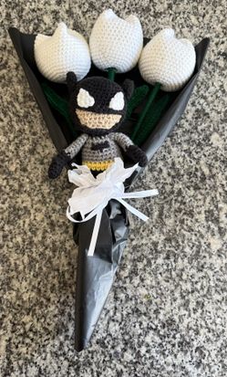 Handmade Crochet Batman Bouquet
