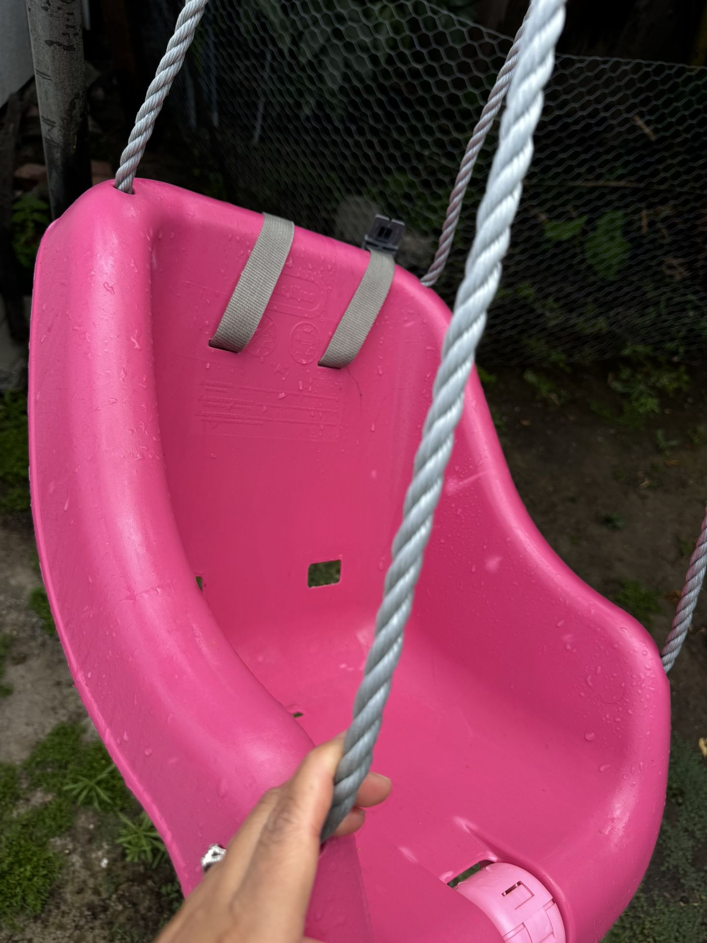 outdoor kid swing PINK