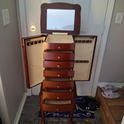 Jewelry Cabinet Wooden Jewelry Armoire With Drawers 