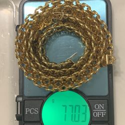 14 K Gold Necklace  and Bracelet   