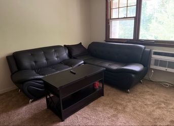 Couch + love seat + foldable table