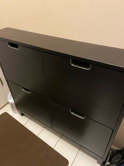 IKEA Black Shoe Storage Cabinet