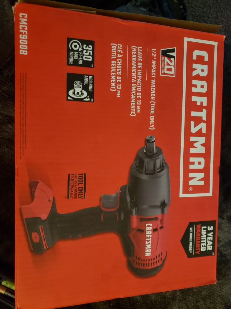 CRAFTSMAN V20 1/2 INPACT WRENCH (TOOL ONLY)