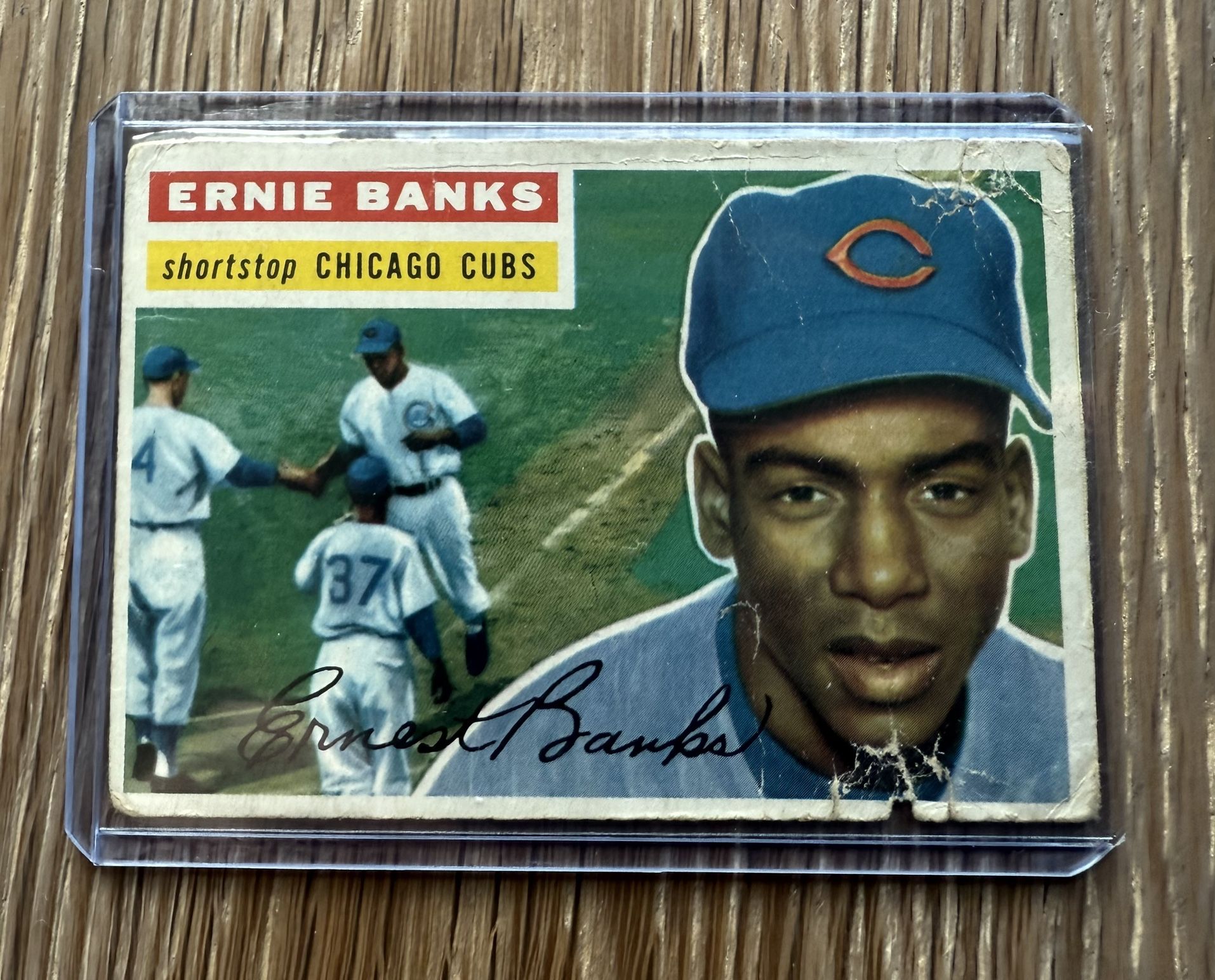 **1956 Ernie Banks Baseball Card**