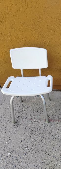 Titus White Shower Chair Fixed Legs