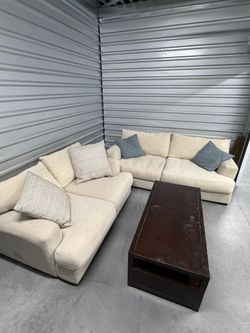 Used couch and coffee table