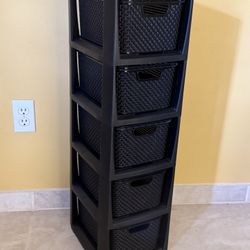 Black Plastic Storage Drawers 