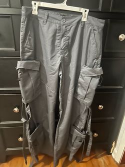Grey Multi Pocket Cargo Pants