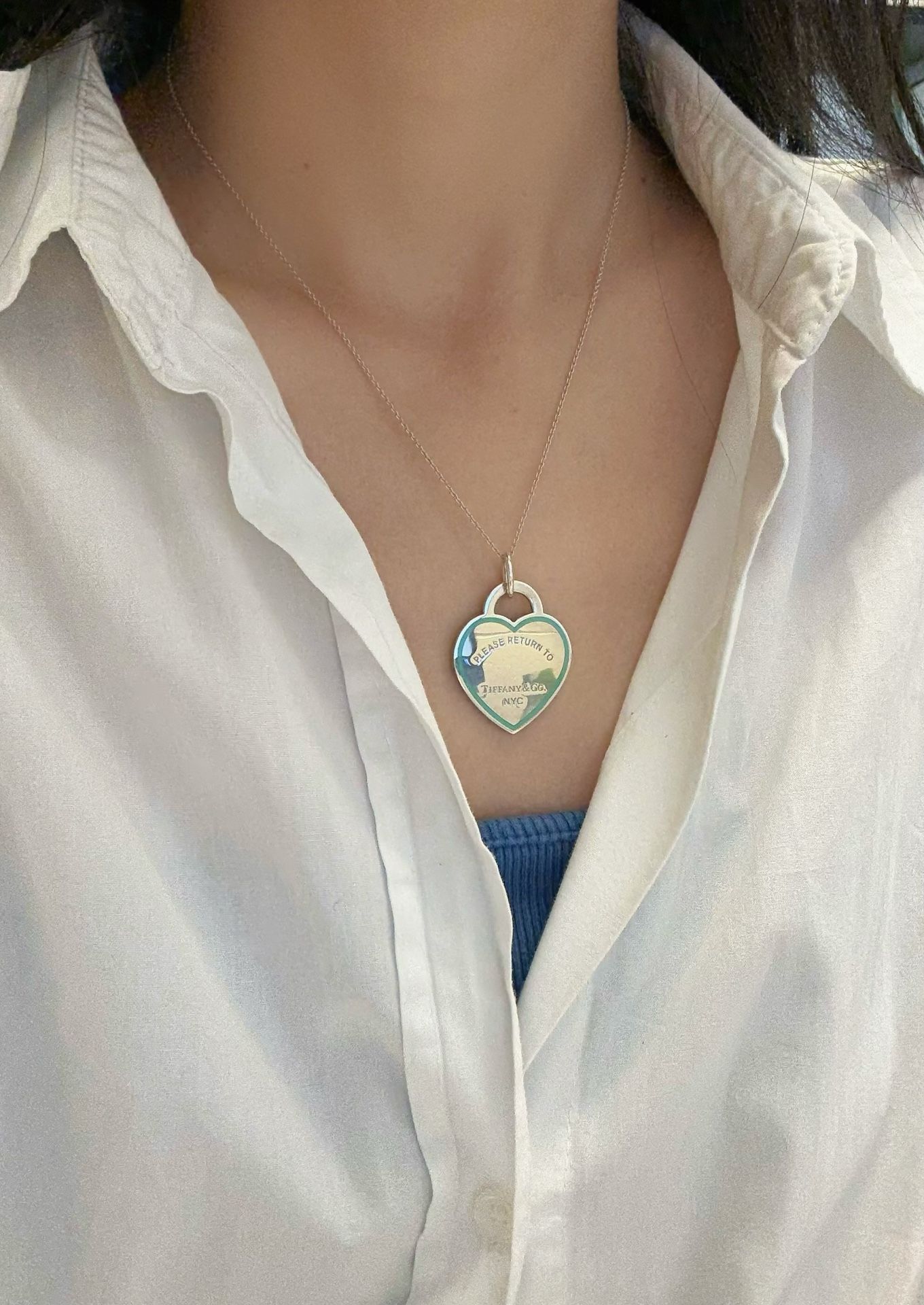 Tiffany & Co. Return to Tiffany RTT Tiffany Blue Heart Tag Charm Pendant Large