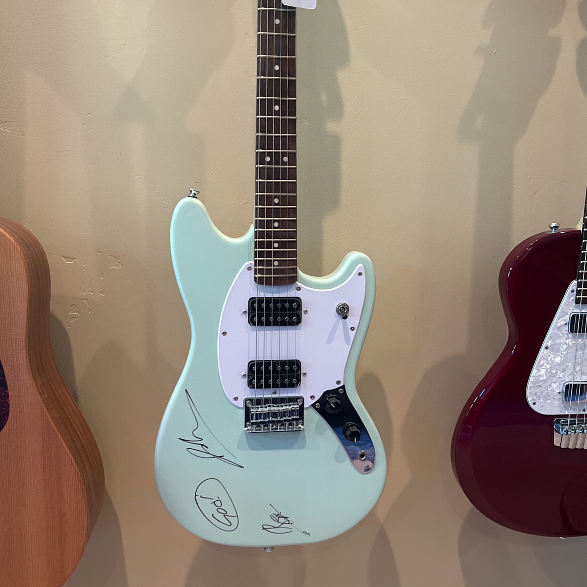 Fender Squier Mustang Guitar, Signed