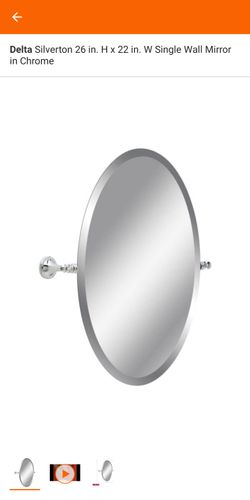 Two Delta Silverton 26" x 22" Wall Mirror in Chrome