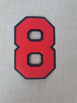 St. Louis Cardinals Jersey FRONT NUMBER #8 ONLY (Iron-on, no stitching required)