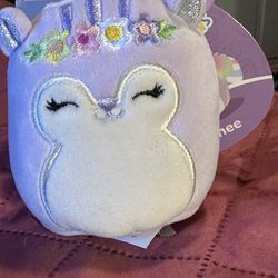 Squishmallows 3.5" Easter Clip-On Sydnee the Squirrel, NWT