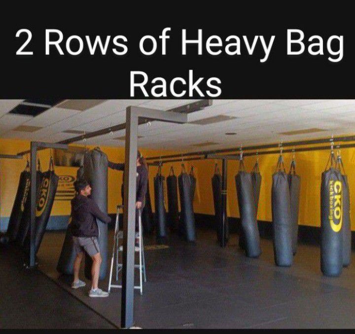 Commercial Stand  Steel Rack System for hanging Heavy Bags &  Speed Bags  (2 Racks)