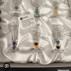 Set of 5 Murano Liqueur Glasses by LA MURINA Original Box