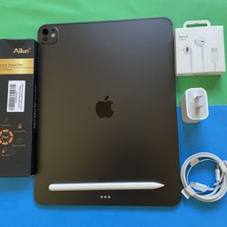 Apple IPad Pro 13”  (M4 chip /OLED display/ 2024 Model) 512GB with keyboard, pen & Accessories 