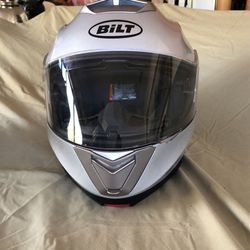Bilt  Evolution Modular Motorcycle Helmet- Silver Size Medium