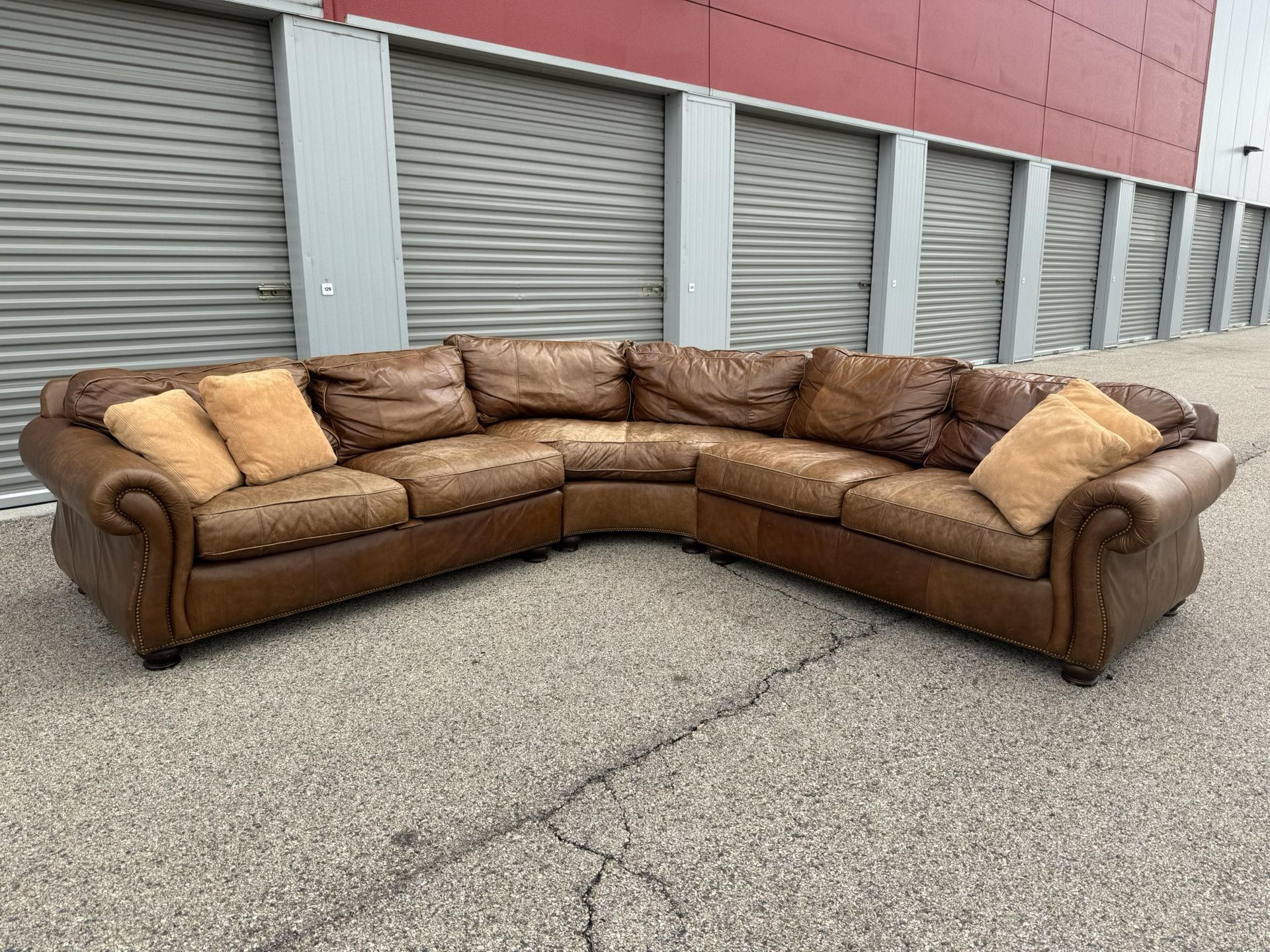 Bern-Hardt Large Brown Leather Couch! ***Free CurbSide Delivery***