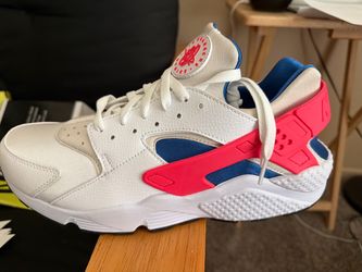 Nike Air Huarache White Pink Blue Sneakers size 13 men