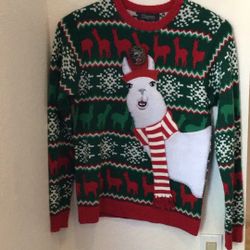 Ugly Sweater Llama Christmas Size S