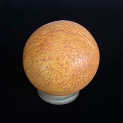 Red Jasper Ball 2.2" Matte Peach Crystal Ball w/ Stand