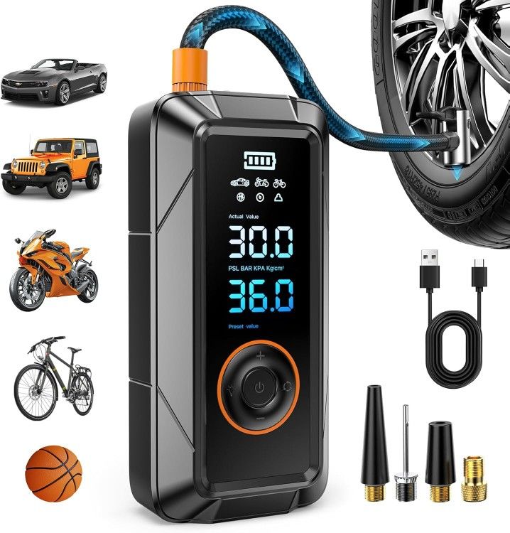 NEW - Tire Inflator Portable Air Compressor 