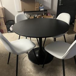 Dining Room Set Black And White