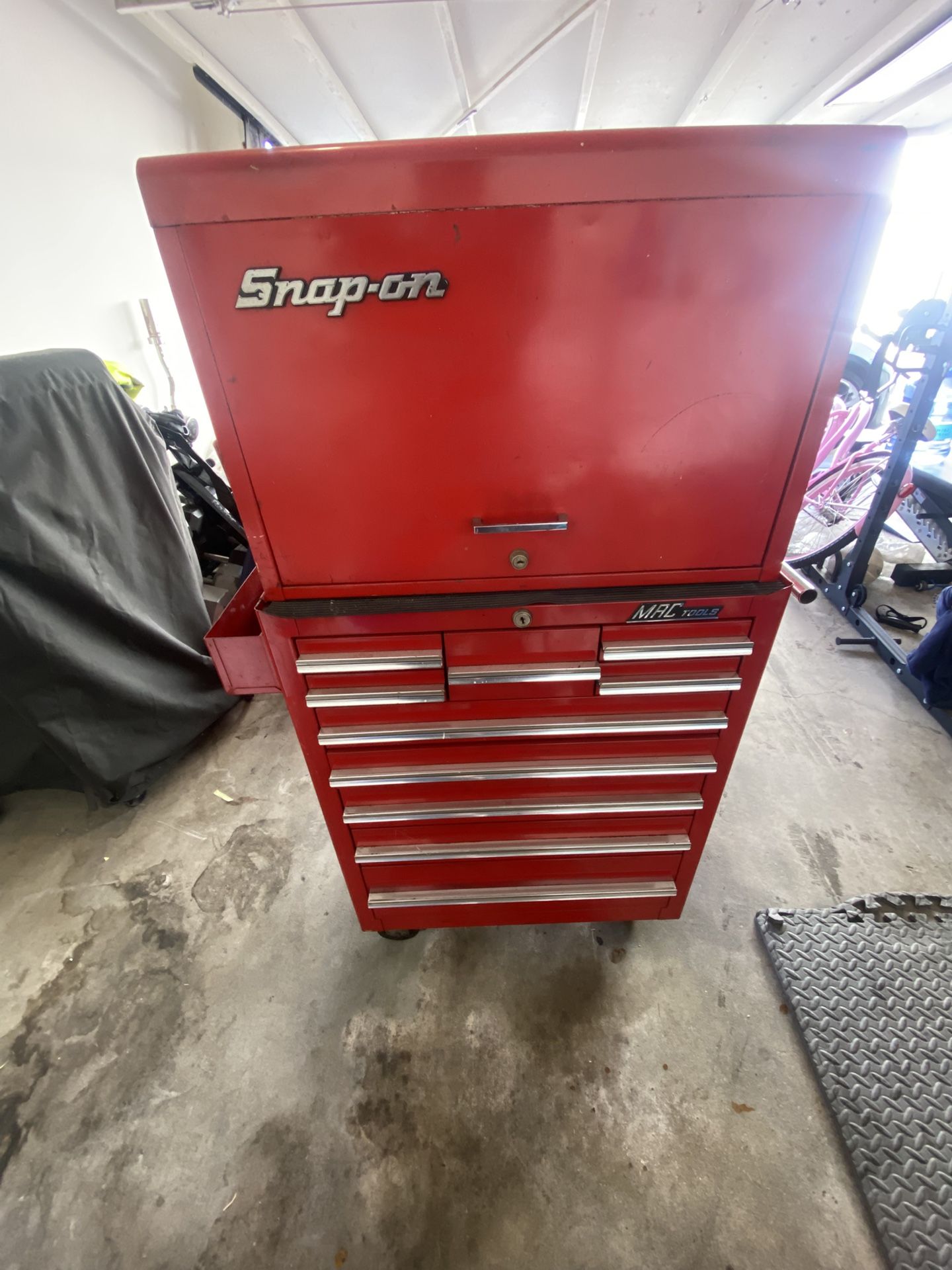 tool box snap on mac tools rolling box